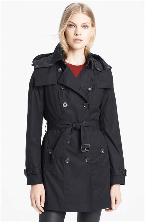 burberry brit raincoat with liner|burberry women's raincoat with hood.